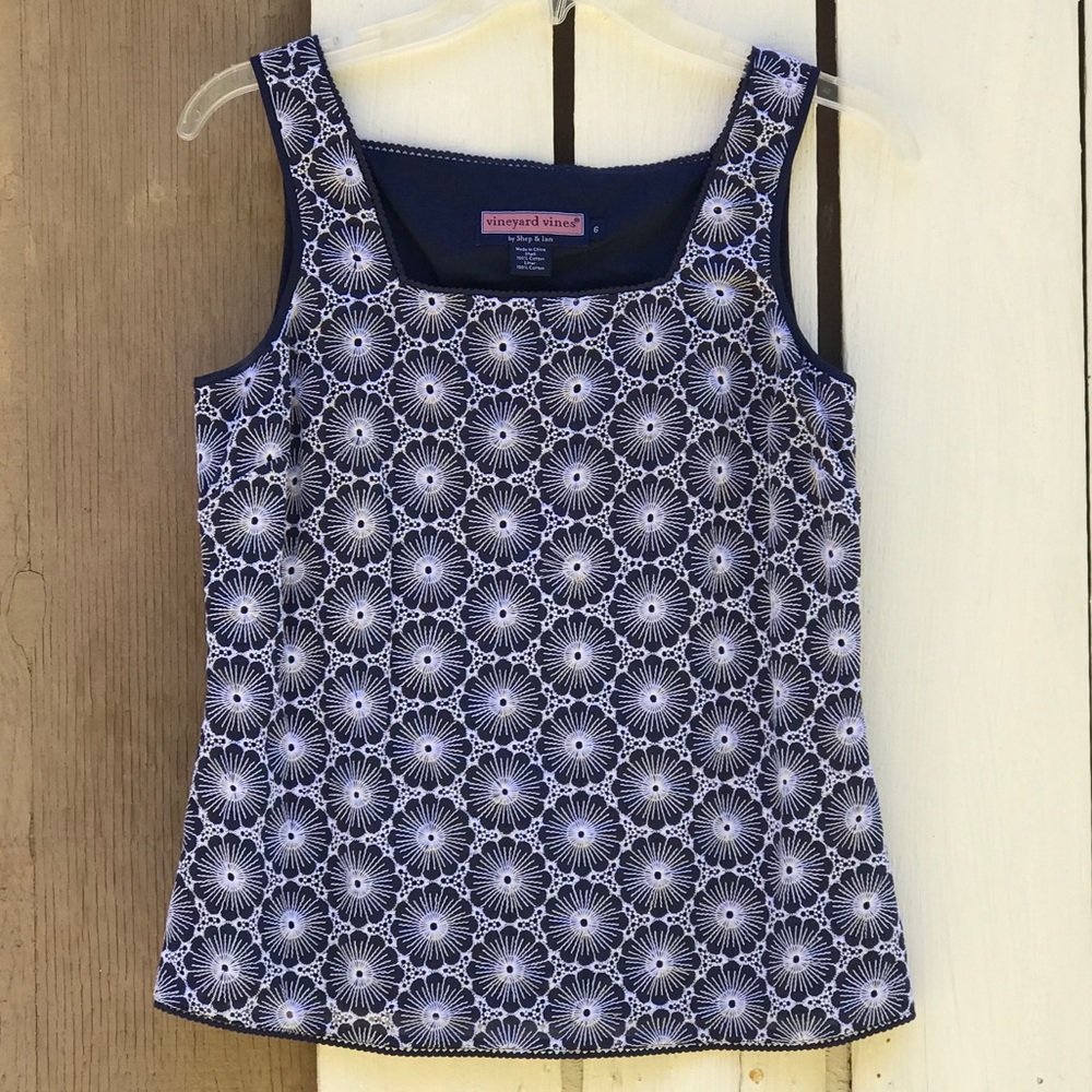 Vineyard Vines Ellen eyelet tank